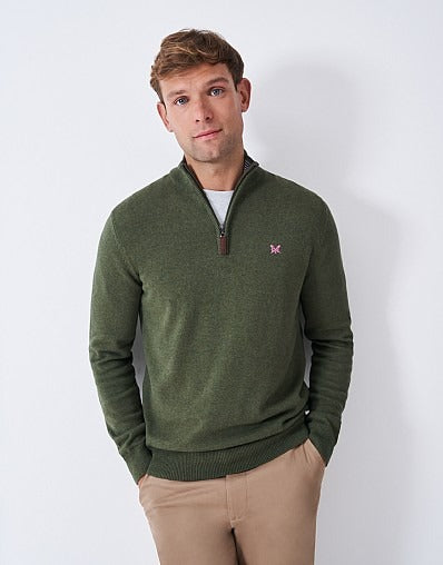 An image of the Crew Clothing Classic 1/2 Zip Jumper