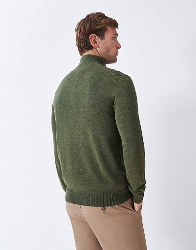 An image of the Crew Clothing Classic 1/2 Zip Jumper