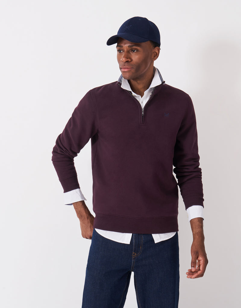 An image of the Crew Clothing Classic Half Zip Sweat