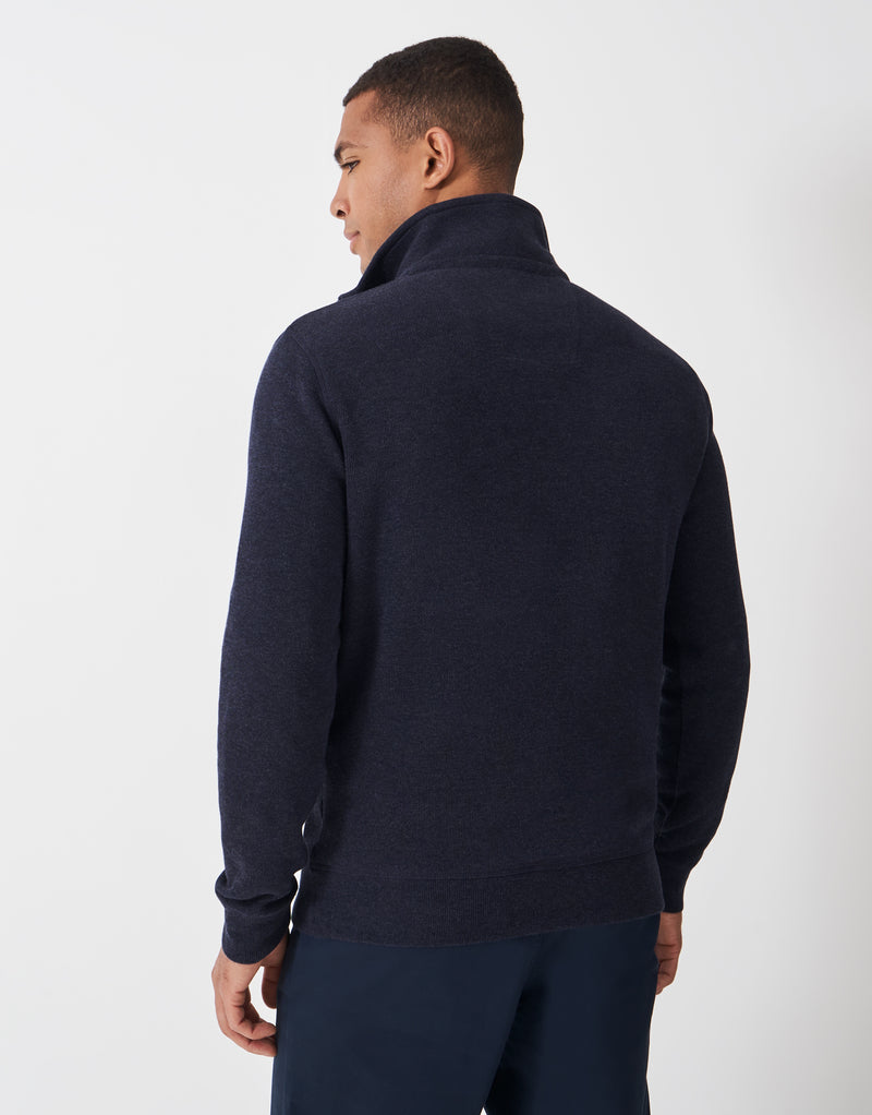 An image of the Crew Clothing French Rib Half Zip Sweatshirt