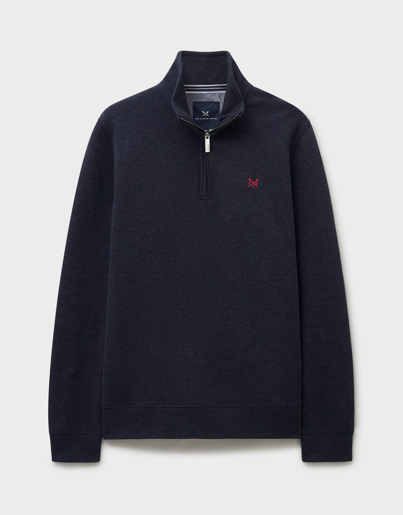 An image of the Crew Clothing French Rib Half Zip Sweatshirt
