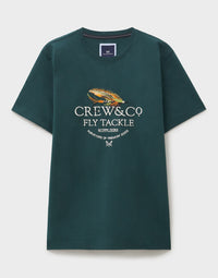 An image of the Crew Clothing Embroidered Fly Fishing Tackle Tee