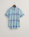 An image of the Gant Regular Fit Colourful Madras Short Sleeve Shirt