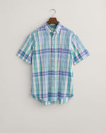 An image of the Gant Regular Fit Colourful Madras Short Sleeve Shirt