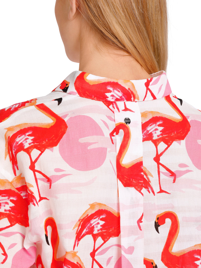 An image of the Marc Cain Flamingo Long Sleeve Blouse