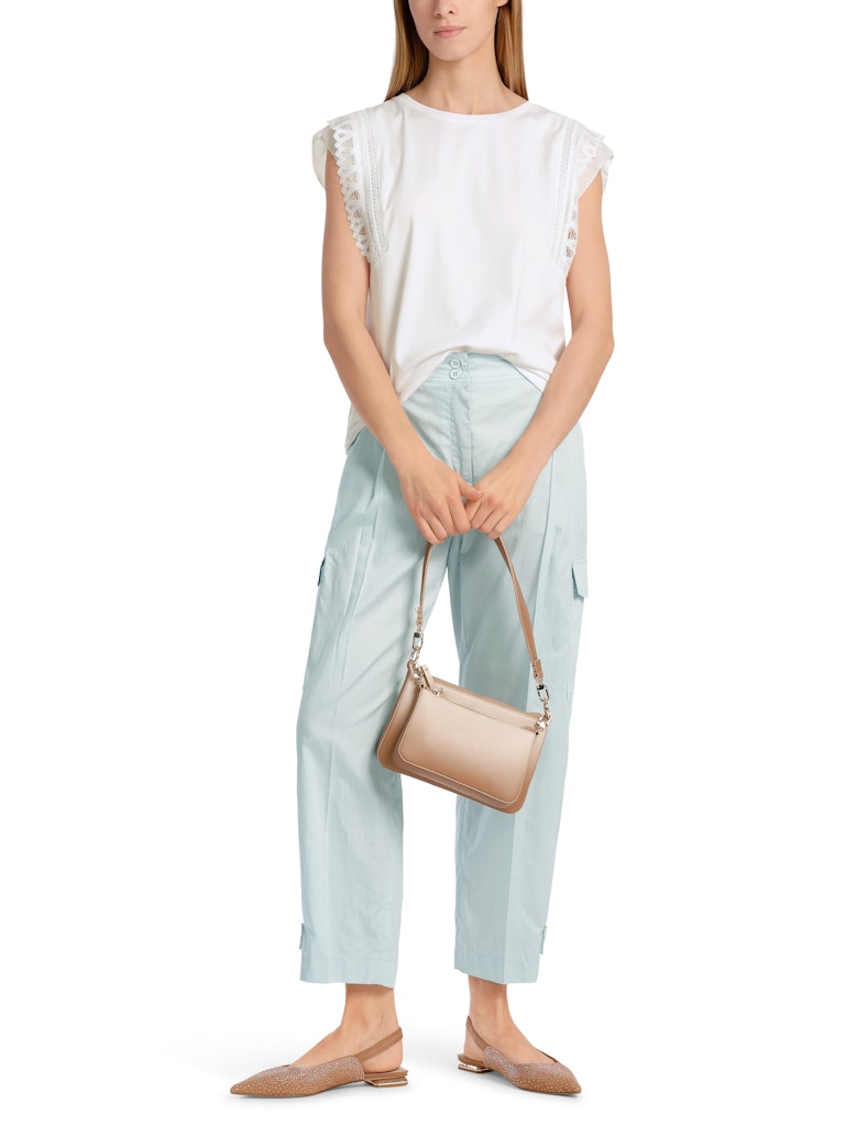 An image of the Marc Cain Cap Sleeve Lace Top
