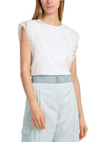 An image of the Marc Cain Cap Sleeve Lace Top