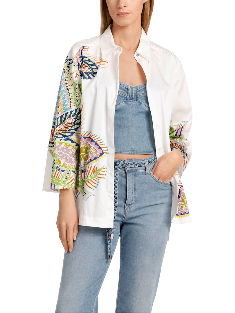 An image of the Marc Cain Beaded Floral Blouse