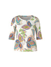 An image of the Marc Cain Pattern 3/4 Sleeve Top