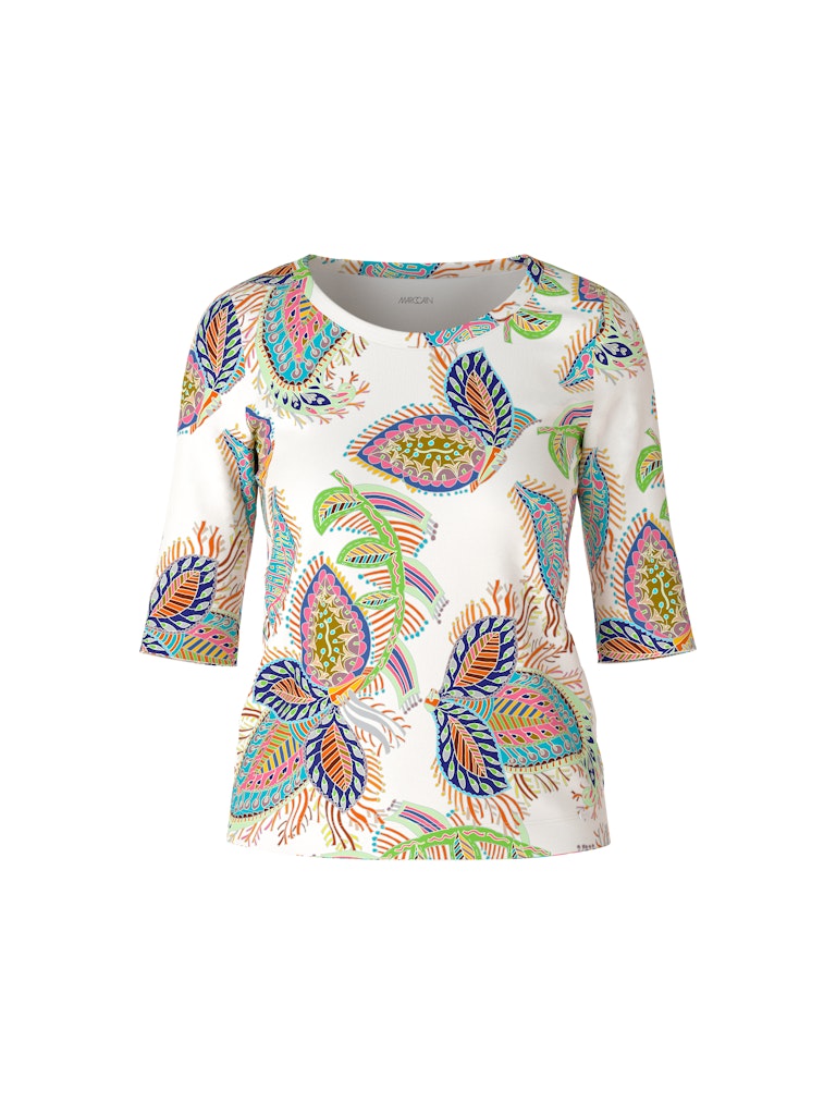 An image of the Marc Cain Pattern 3/4 Sleeve Top
