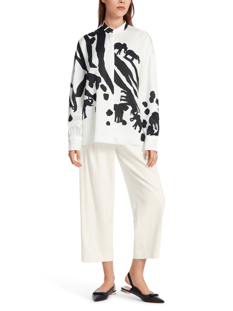 An image of the Marc Cain Elephant Print Blouse