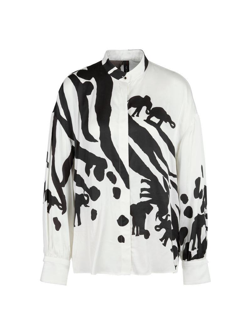 An image of the Marc Cain Elephant Print Blouse