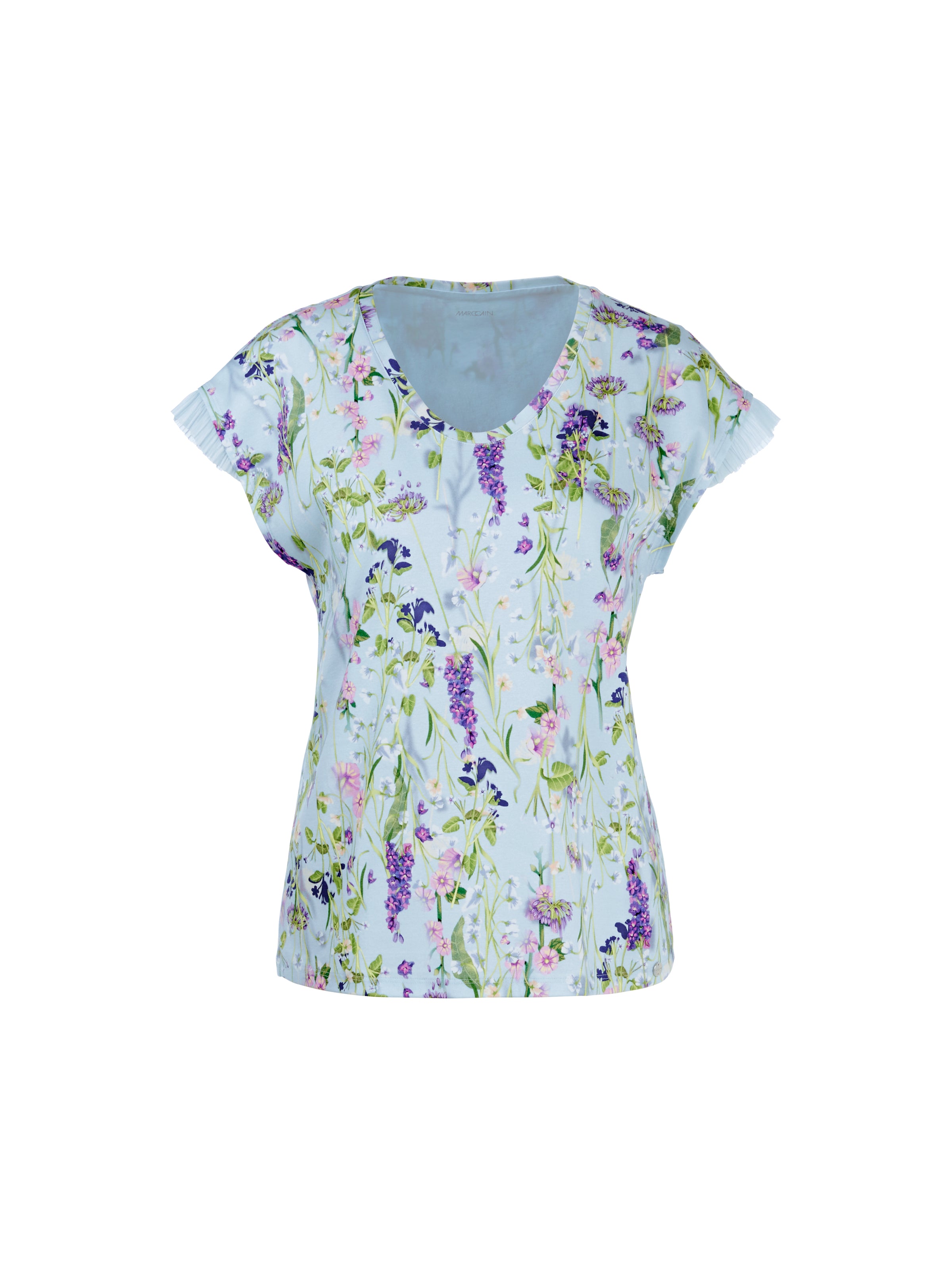 An image of the Marc Cain Floral V-Neck T-Shirt