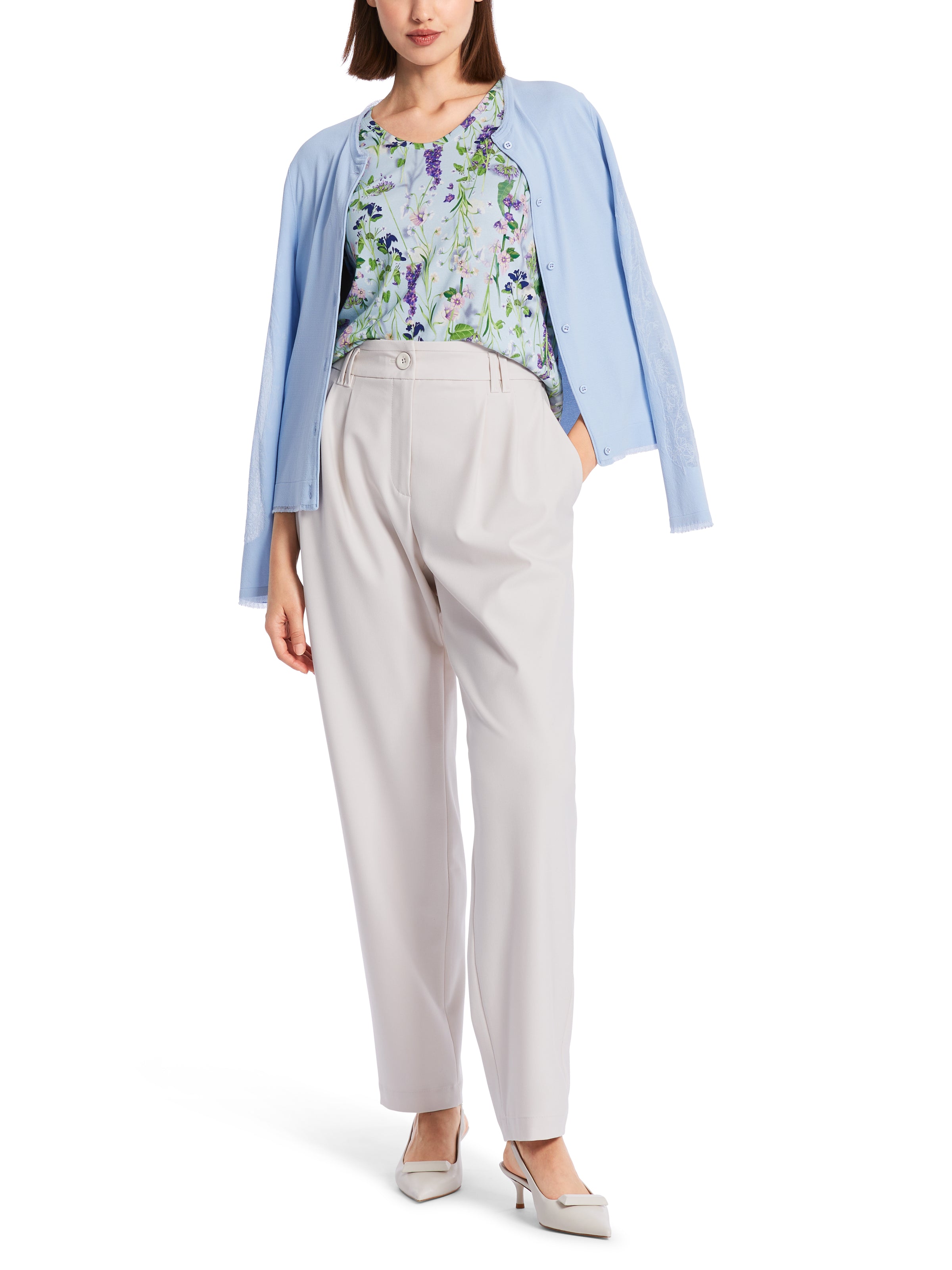 An image of the Marc Cain Floral V-Neck T-Shirt