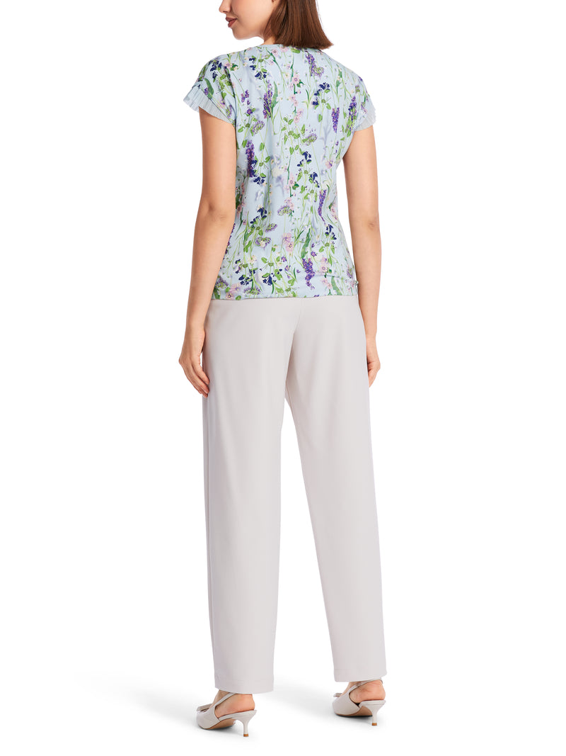 An image of the Marc Cain Floral V-Neck T-Shirt