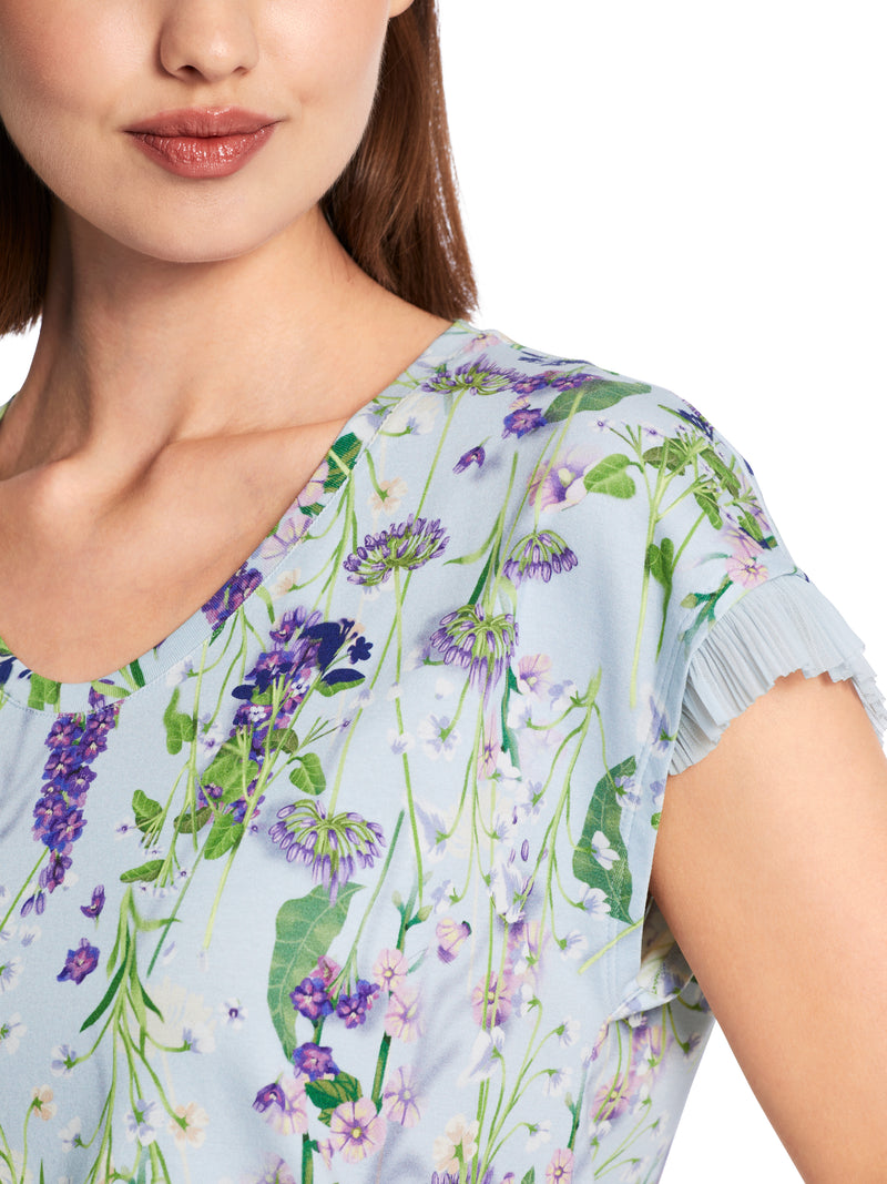 An image of the Marc Cain Floral V-Neck T-Shirt