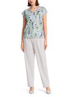An image of the Marc Cain Floral V-Neck T-Shirt