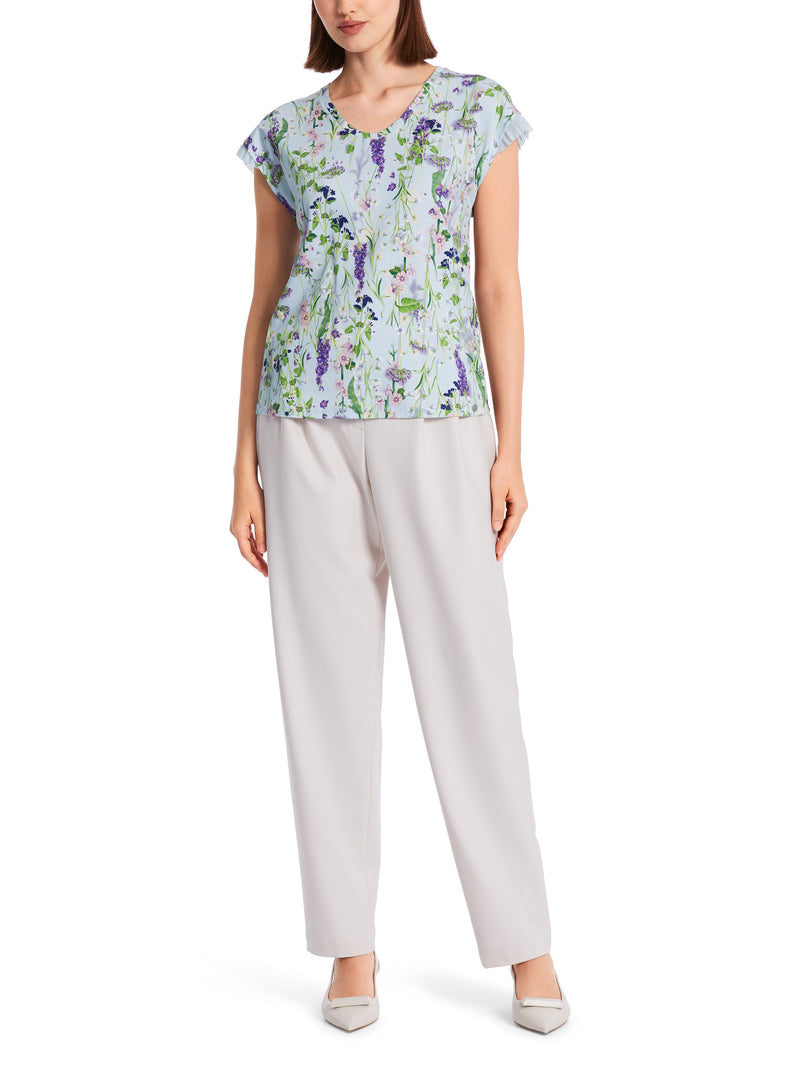 An image of the Marc Cain Floral V-Neck T-Shirt