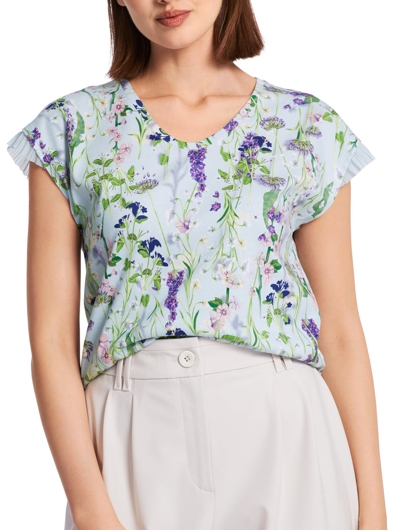 An image of the Marc Cain Floral V-Neck T-Shirt