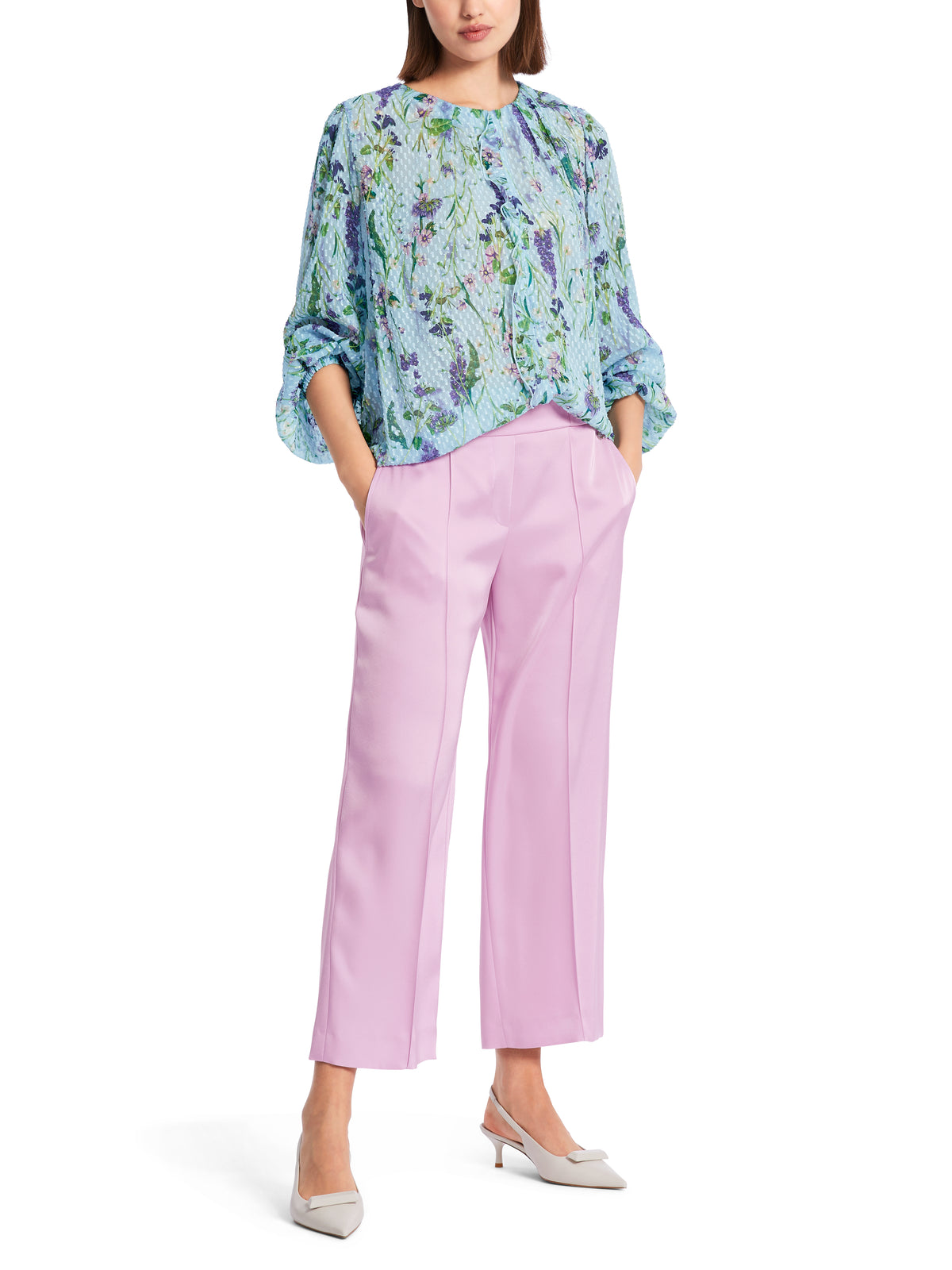 An image of the Marc Cain Floral Sheer Blouse