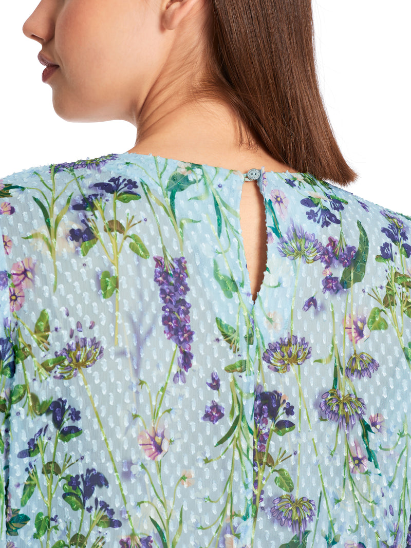 An image of the Marc Cain Floral Sheer Blouse