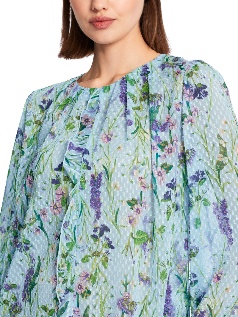 An image of the Marc Cain Floral Sheer Blouse