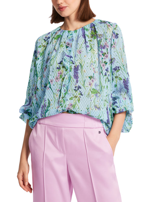 An image of the Marc Cain Floral Sheer Blouse