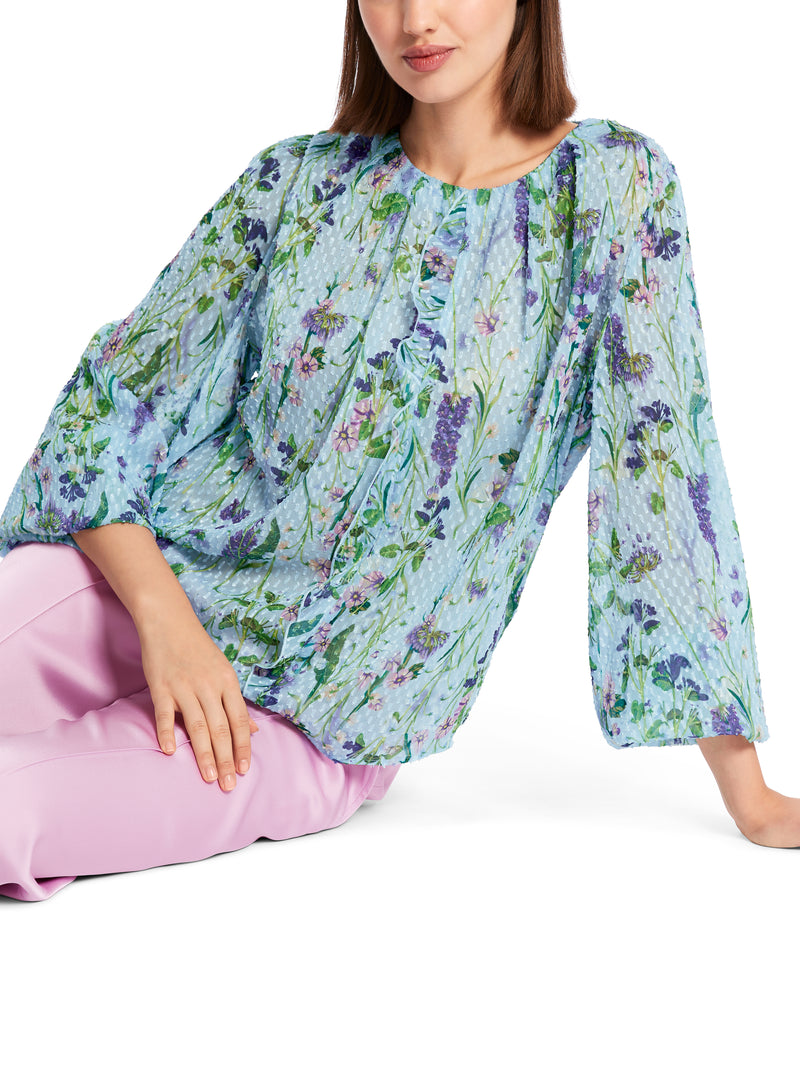 An image of the Marc Cain Floral Sheer Blouse