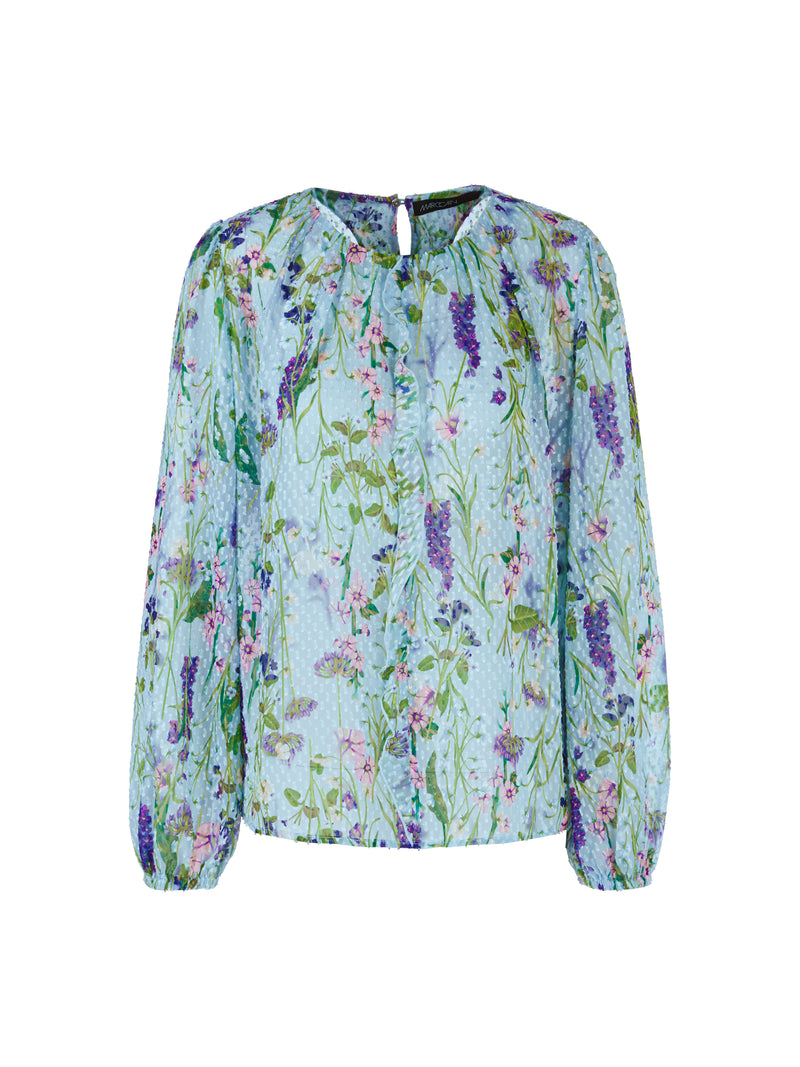 An image of the Marc Cain Floral Sheer Blouse