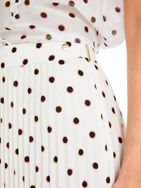 An image of the Marc Cain Maxi Pleated Skirt with Polka Dot Print