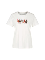 An image of the Marc Cain Short Sleeve Top with Chicken Detail