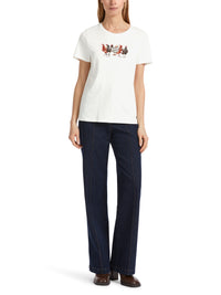 An image of the Marc Cain Short Sleeve Top with Chicken Detail