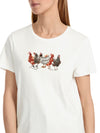 An image of the Marc Cain Short Sleeve Top with Chicken Detail
