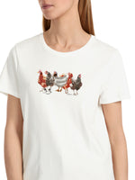 Short Sleeve Top with Chicken Detail