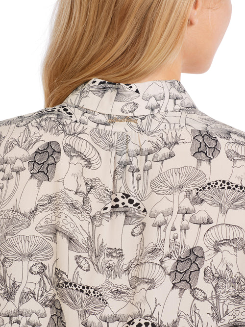 Silk Mushroom Silk Blouse