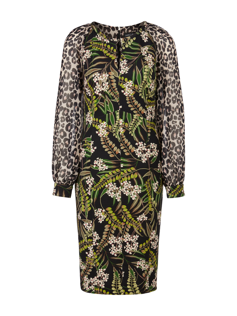 An image of the Marc Cain Mixed Print Midi Dress