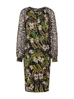 An image of the Marc Cain Mixed Print Midi Dress