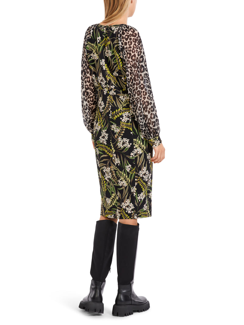 An image of the Marc Cain Mixed Print Midi Dress