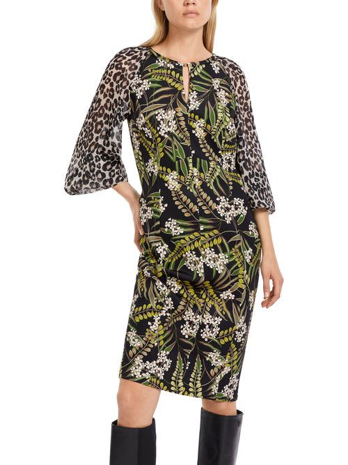 An image of the Marc Cain Mixed Print Midi Dress