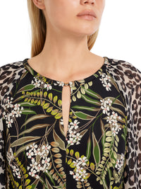 An image of the Marc Cain Mixed Print Midi Dress