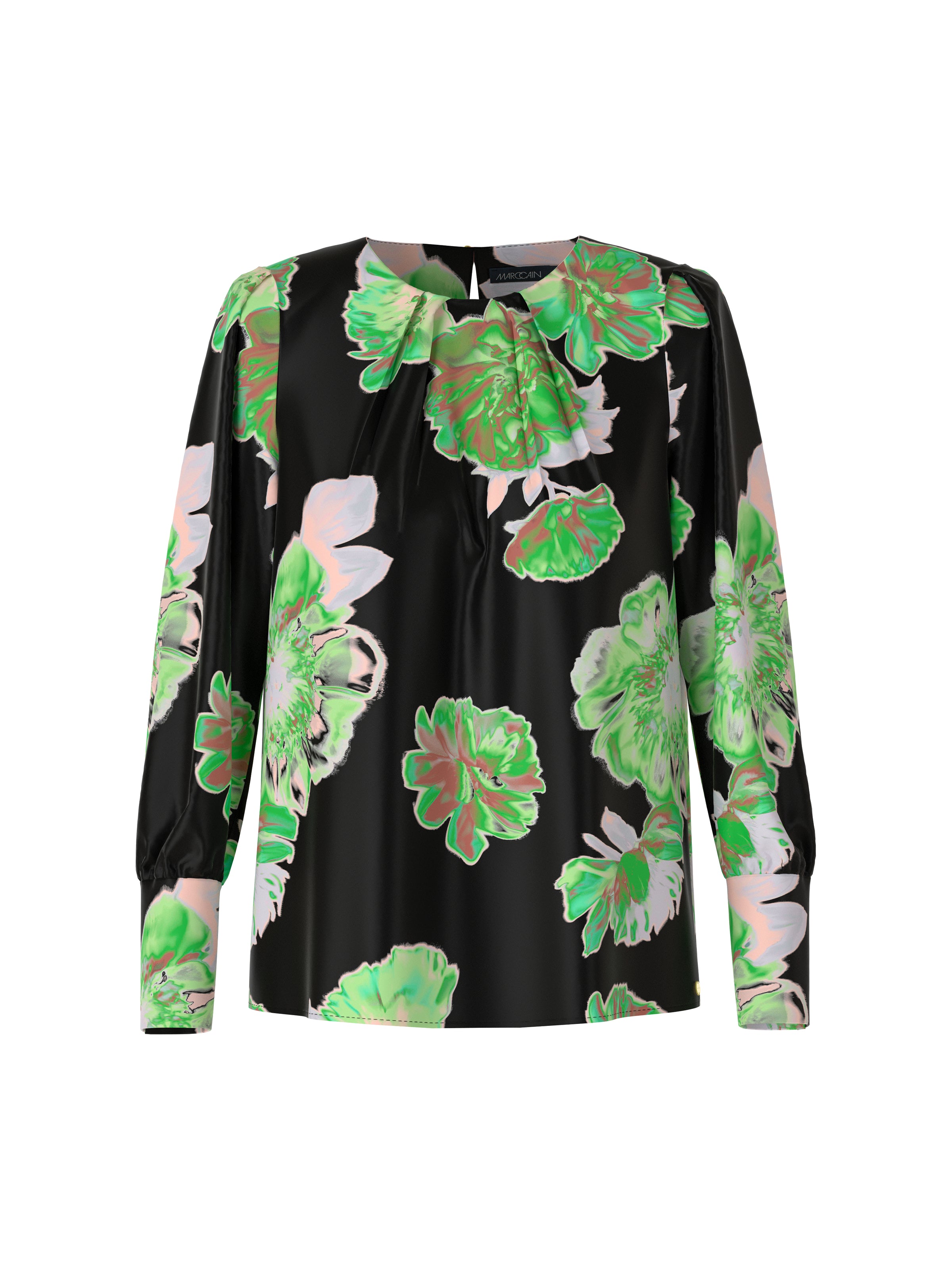 An image of the Marc Cain Floral Round Neck Blouse