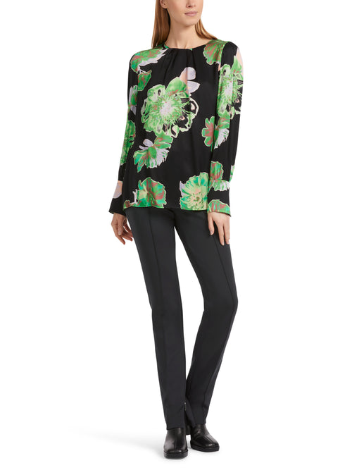 An image of the Marc Cain Floral Round Neck Blouse