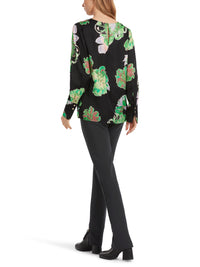 An image of the Marc Cain Floral Round Neck Blouse