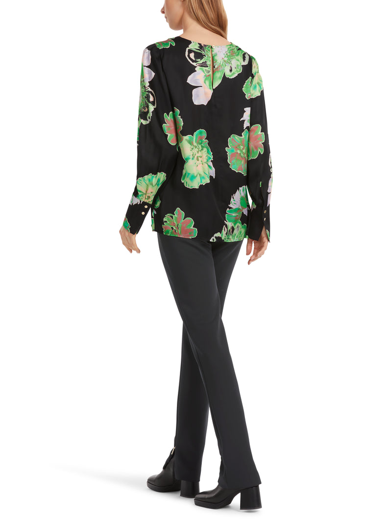 An image of the Marc Cain Floral Round Neck Blouse