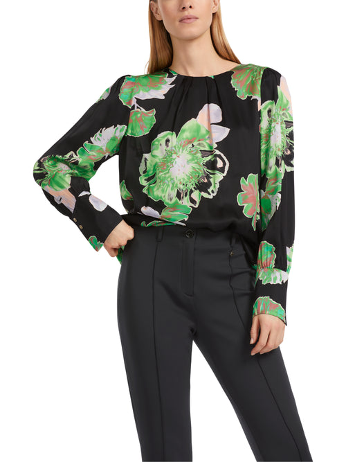 An image of the Marc Cain Floral Round Neck Blouse