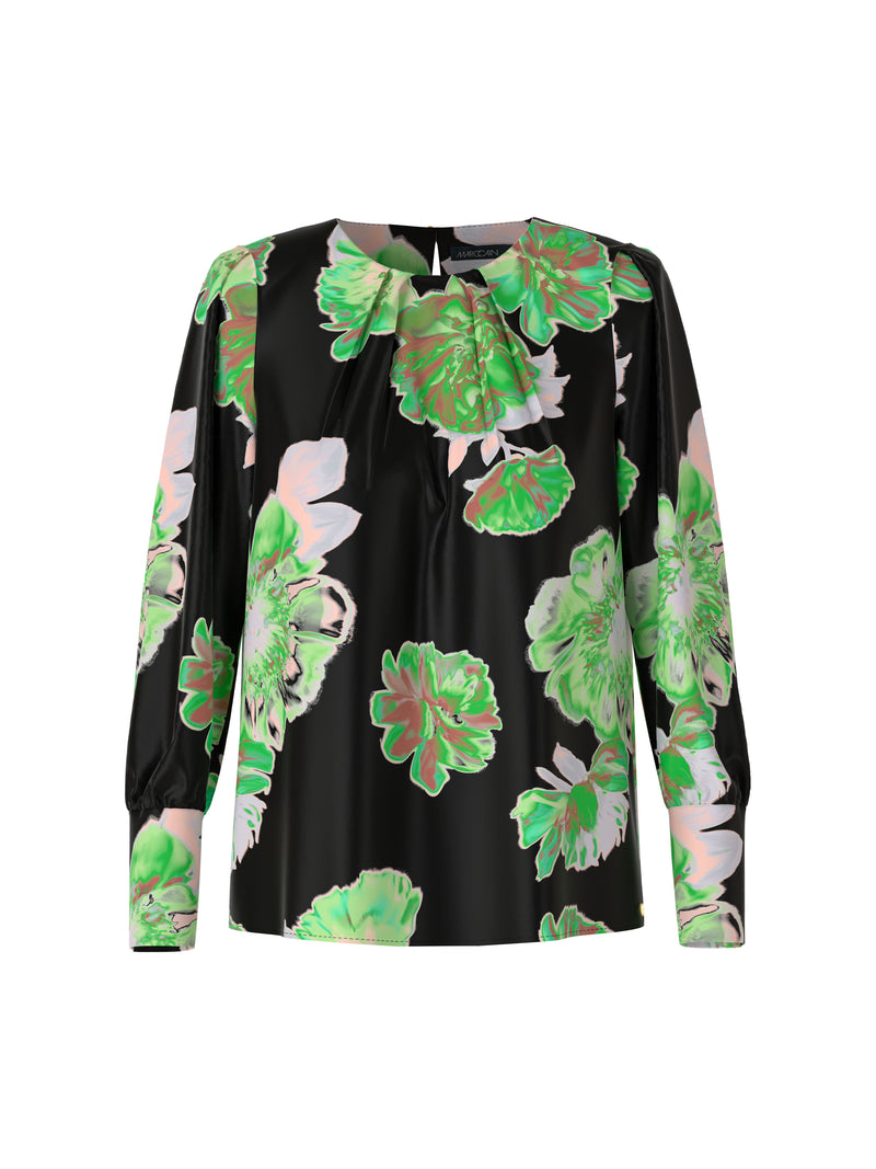 An image of the Marc Cain Floral Round Neck Blouse