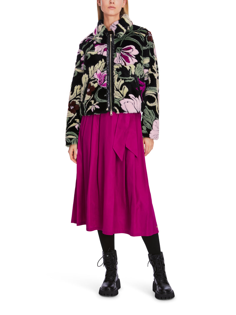 An image of the Marc Cain Floral Faux Fur Jacket
