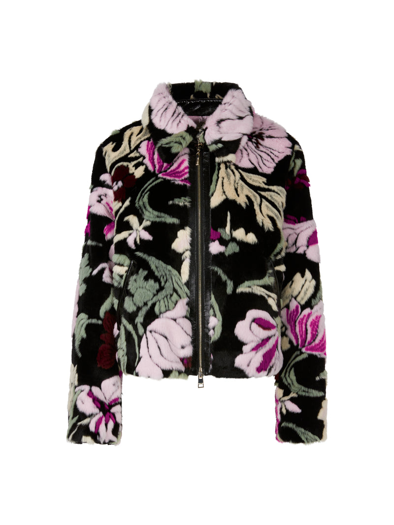 An image of the Marc Cain Floral Faux Fur Jacket