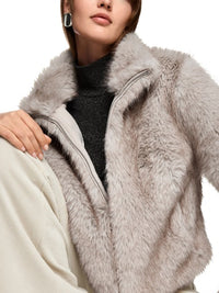 An image of the Marc Cain Cosy Faux Fur Jacket