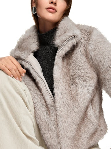 An image of the Marc Cain Cosy Faux Fur Jacket
